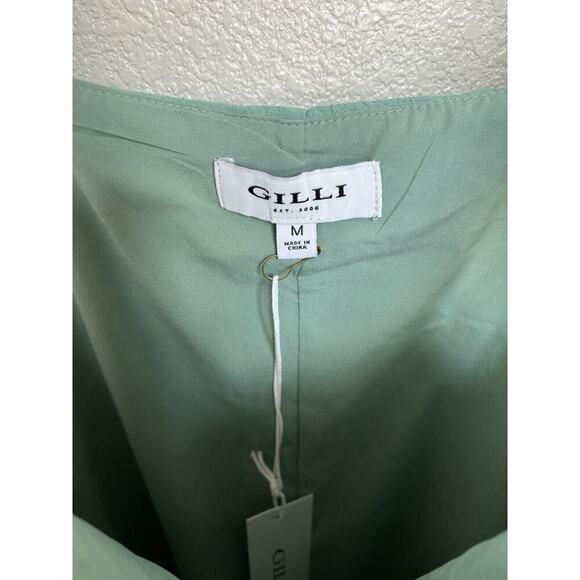 NWT Gilli pastel green mini dress medium minimalist modest sleeveless wedding - Picture 5 of 6